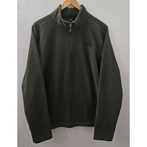 The North Face Men's Dark Green 1/2 Zip Long Sleeve Pullover Men's Size XL